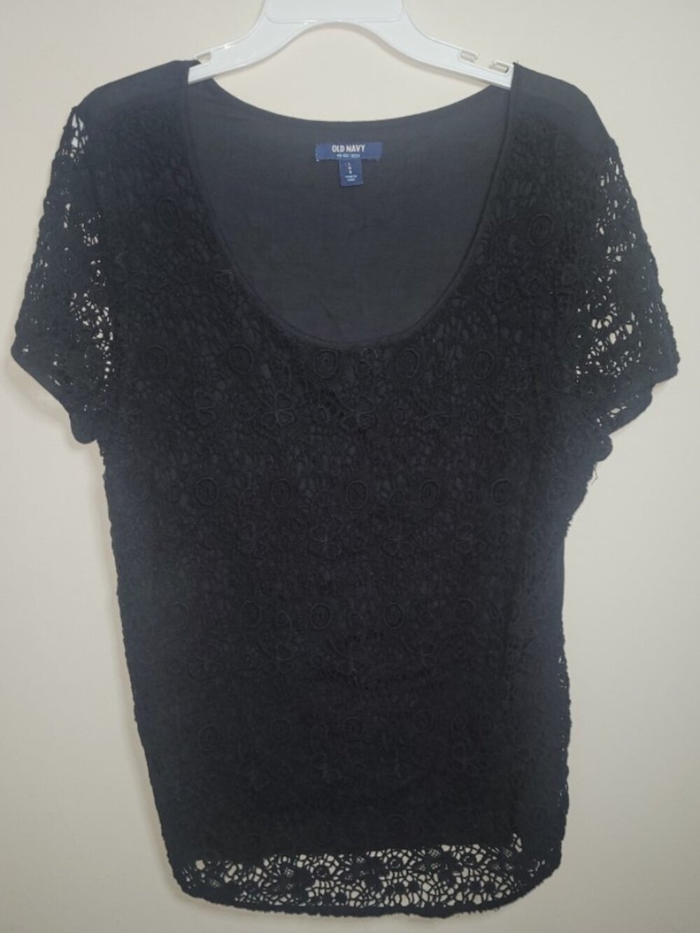 Old Navy Large Black Lace Tshirt
